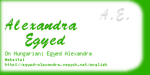 alexandra egyed business card